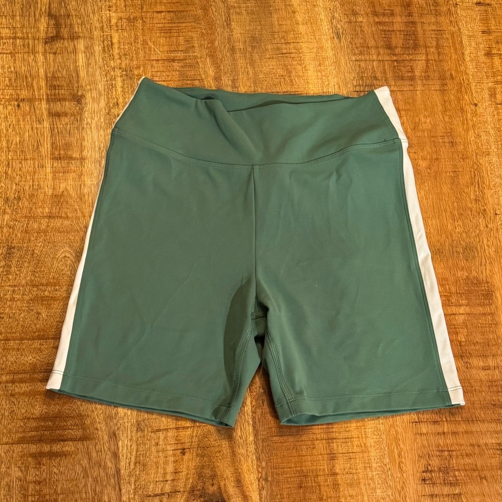 Victoria’s Secret PINK Green Women's Shorts with White Stripe